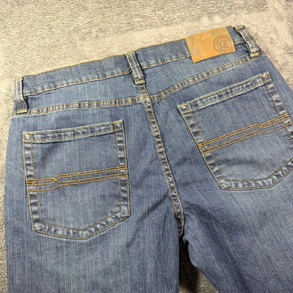 Cody James Mens Straight Leg Western Denim Jeans Medium Wash Blue 35x30